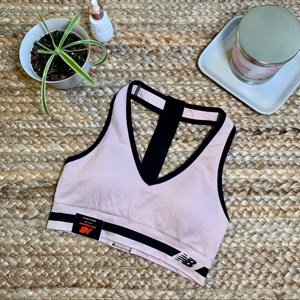 NWT | New Balance | Pink & Black Sports Bra | S